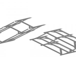 horse racing area - wooden bar 01 3D Model