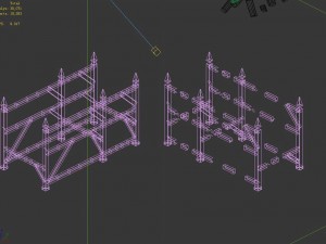 horse racing area - wooden bar 01 3D Model