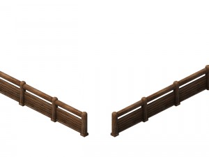 horse racing area - wooden bar 02 Modelo 3D