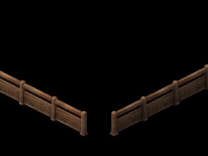 horse racing area - wooden bar 02 3D मॉडल