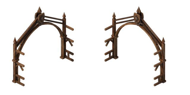 racing area - wooden doors 01 3D मॉडल .c4d .max .obj .3ds .fbx .stl .blend 