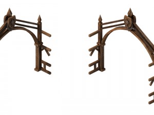 racing area - wooden doors 01 3D Model