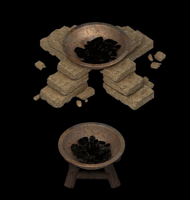 cottage tribe - brazier 271 3D 模型 .c4d .max .obj .3ds .fbx .stl .blend 