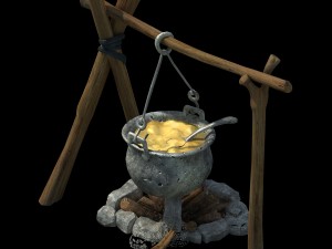 death desert - bonfire 01 3D Model