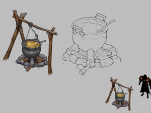 death desert - bonfire 01 3D Model