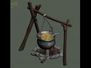 death desert - bonfire 01 3D Model