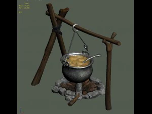 death desert - bonfire 01 3D Model