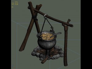 death desert - bonfire 01 3D Model