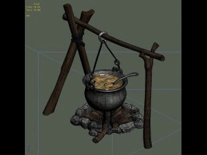 death desert - bonfire 01 3D Model