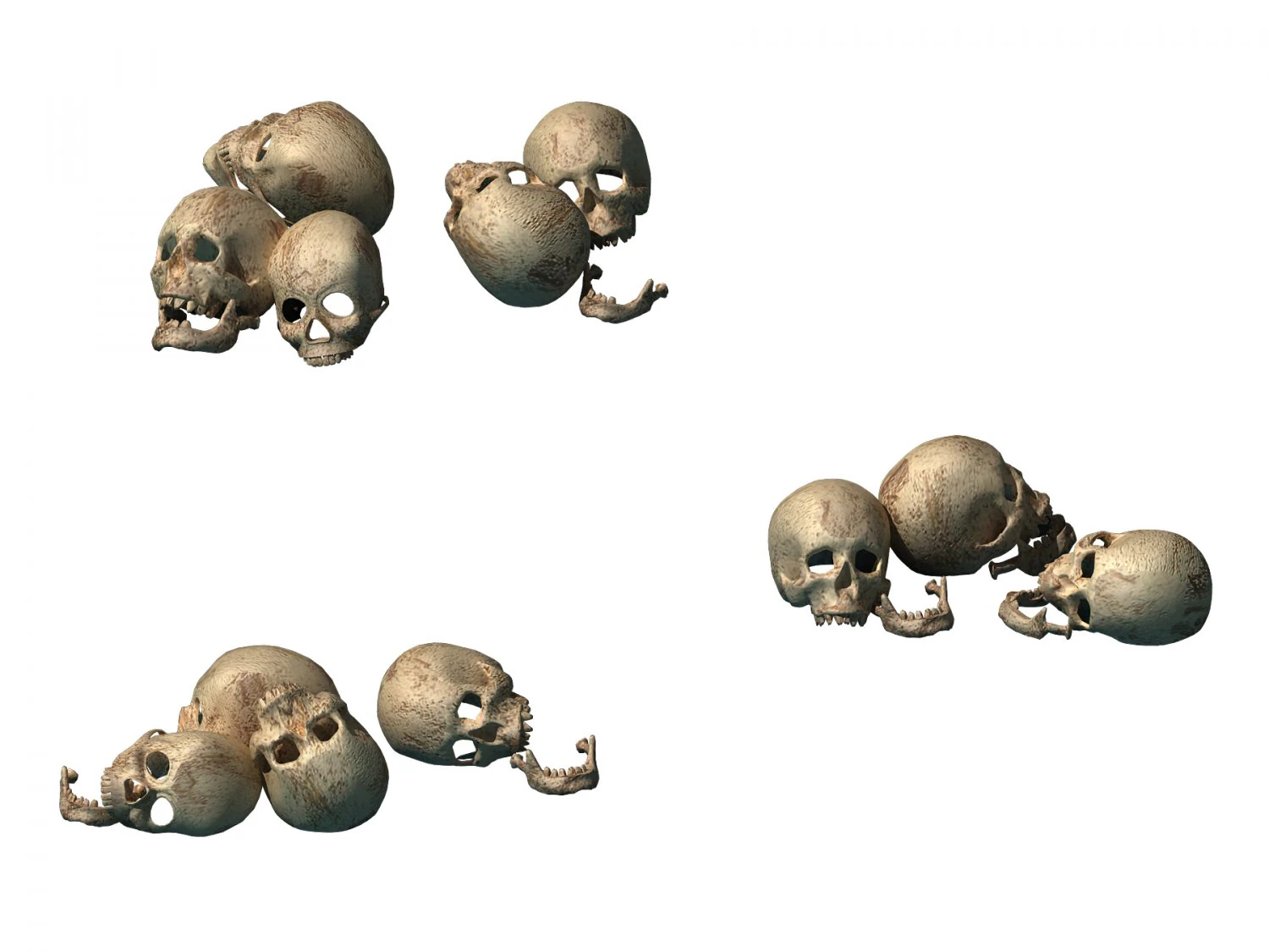 death desert - skull 01 3D Model .c4d .max .obj .3ds .fbx .stl .blend 