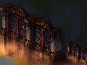 library - bookcase 01 3D Model