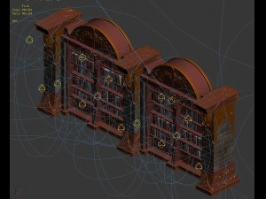 library - bookcase 01 3D Model