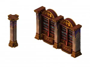 biblioteca - libreria 03 Modello 3D