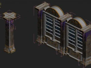 library - bookshelf 03 3D Model