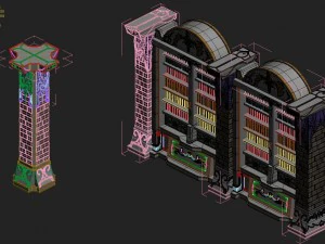 library - bookshelf 03 3D Model