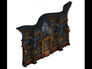 bibliotheek - plankenwand 01 3D Model