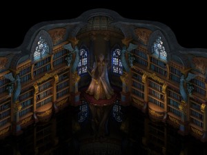 library - bookcase wall corner 02 3D 模型