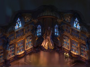 library - bookcase wall corner 02 3D 模型