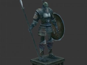 vampire city - corridor armor 01 Modelo 3D