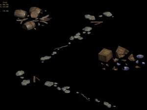vampire - casket wooden box stone fragments 3D मॉडल