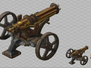 vampire - ranger green cannon 01 3D Model
