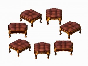 vampire warriors area - sofa 02 3D Model
