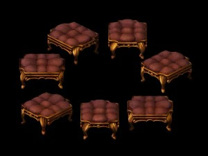 vampire warriors area - sofa 02 3D Model