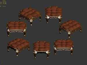 vampire warriors area - sofa 02 3D Model