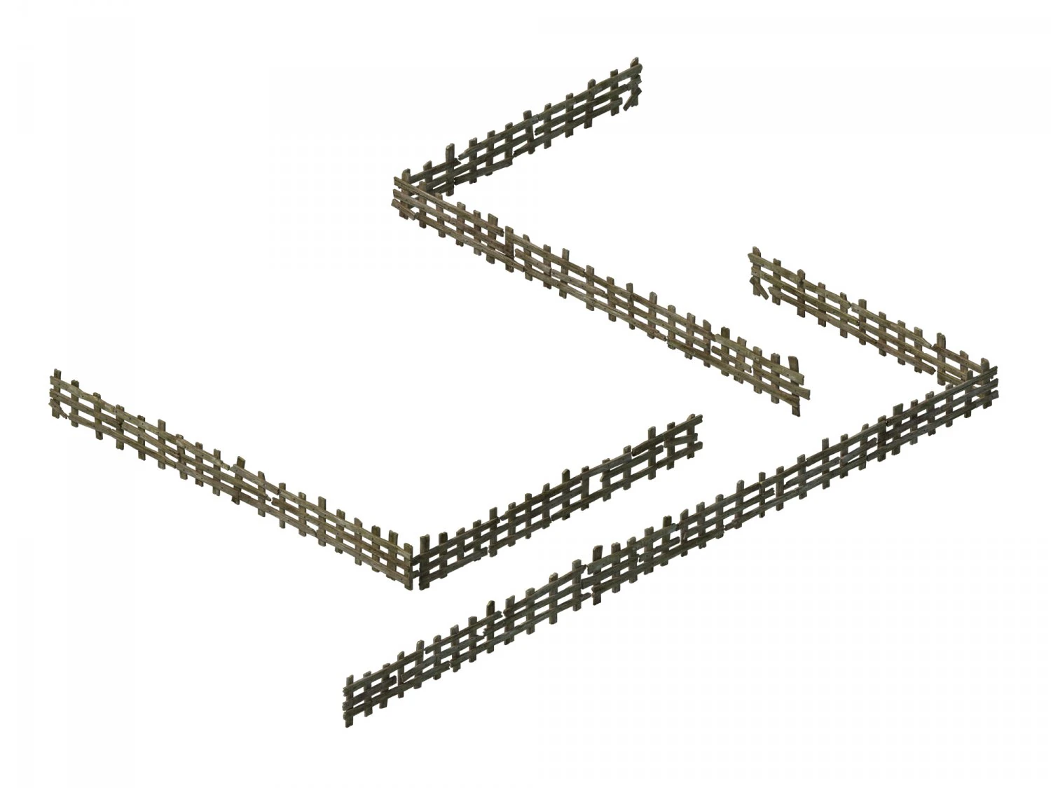 sennard - wooden fence 3D Model .c4d .max .obj .3ds .fbx .stl .blend