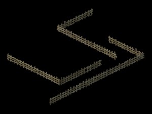 sennard - wooden fence 3D 모델
