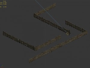 sennard - wooden fence 3D 모델