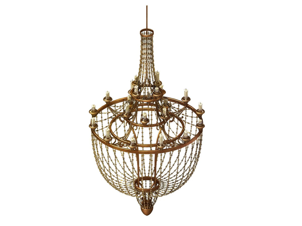 warriors area - crystal chandelier 01 3D Model .c4d .max .obj .3ds .fbx .stl .blend 