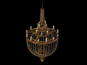 warriors area - crystal chandelier 01 3D Model