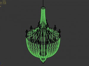 warriors area - crystal chandelier 01 3D Модель