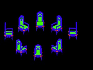 warriors area - chair 01 Model 3D