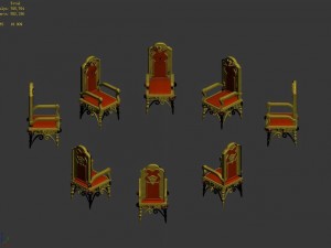 warriors area - chair 01 Model 3D