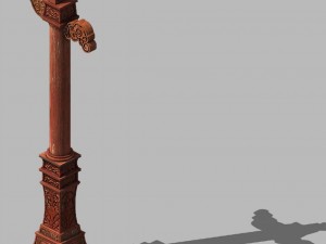 chang an city - booth posts 11 3D Model