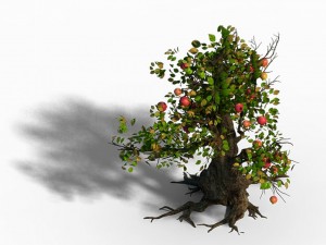 grass temple village - tree 02 Modèle 3D
