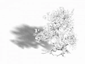 grass temple village - tree 02 3D Model