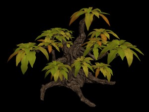 grass temple village - shrubs 01 Modelo 3D