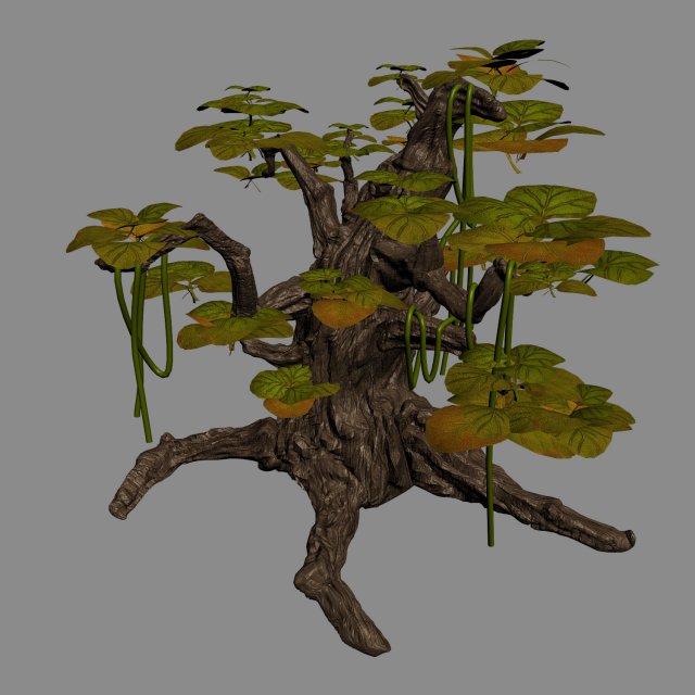 grass temple village - shrubs 02 3D Модель .c4d .max .obj .3ds .fbx .stl .blend 