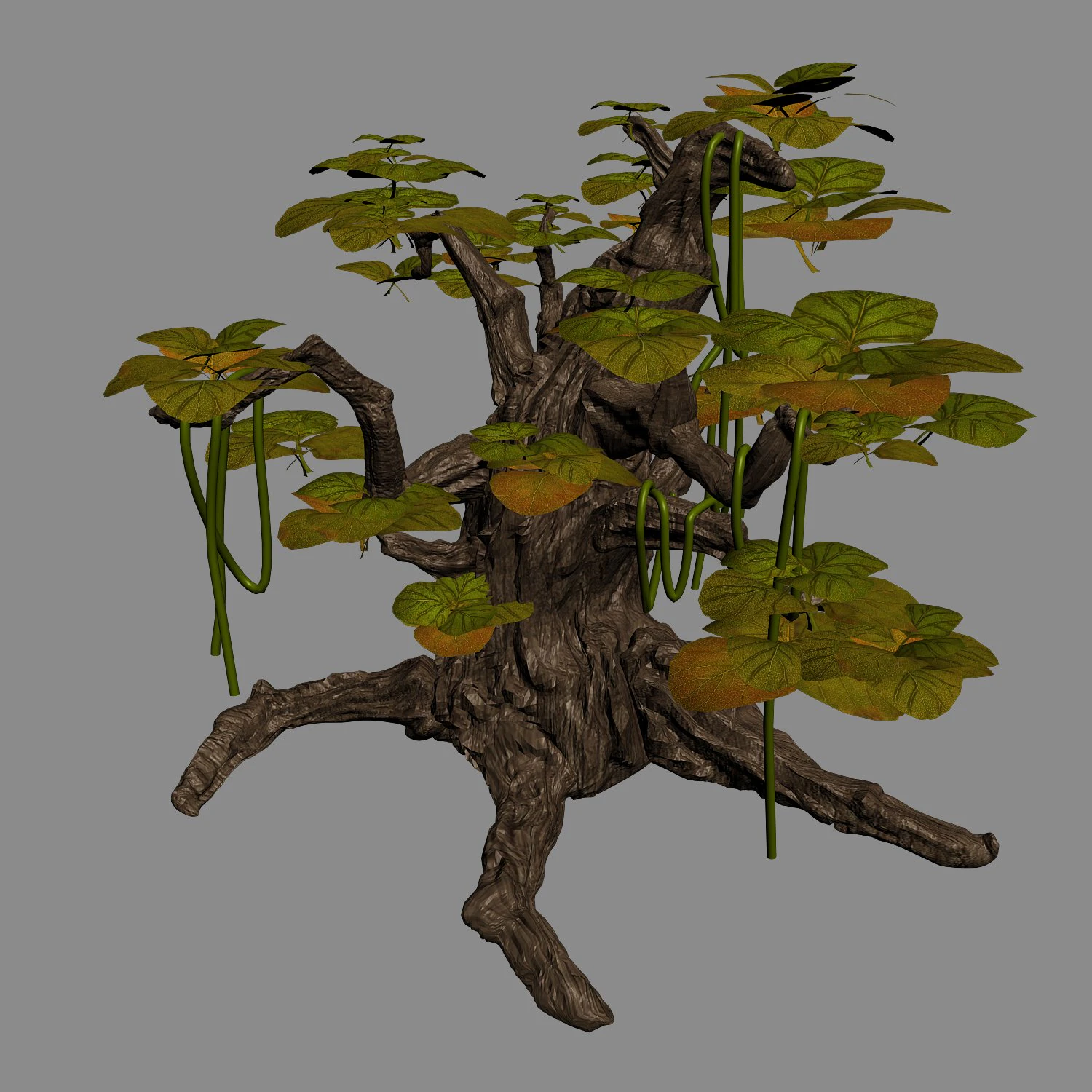 grass temple village - shrubs 02 3D Model .c4d .max .obj .3ds .fbx .stl .blend 