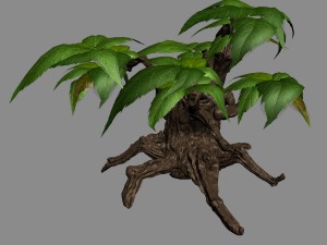 grass temple village - shrub 03 3D Model