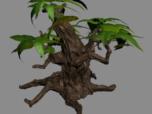 grass temple village - shrub 03 3D Model