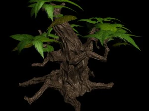 grass temple village - shrub 03 3D Model