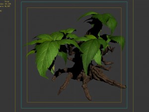 grass temple village - shrub 03 Model 3D