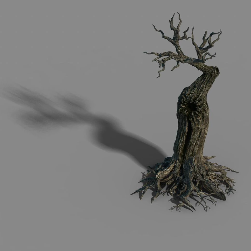 grass temple village - dry tree 01 3D Model .c4d .max .obj .3ds .fbx .stl .blend