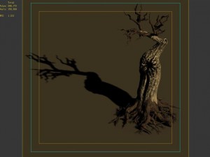grass temple village - dry tree 01 Model 3D