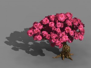 grass temple village - special plant 01 Model 3D