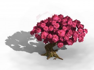 grass temple village - special plant 01 3D Model